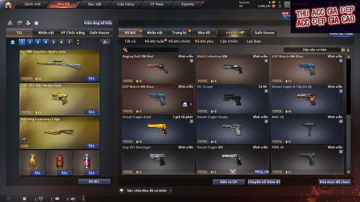 shop acc cf uy tin gia re